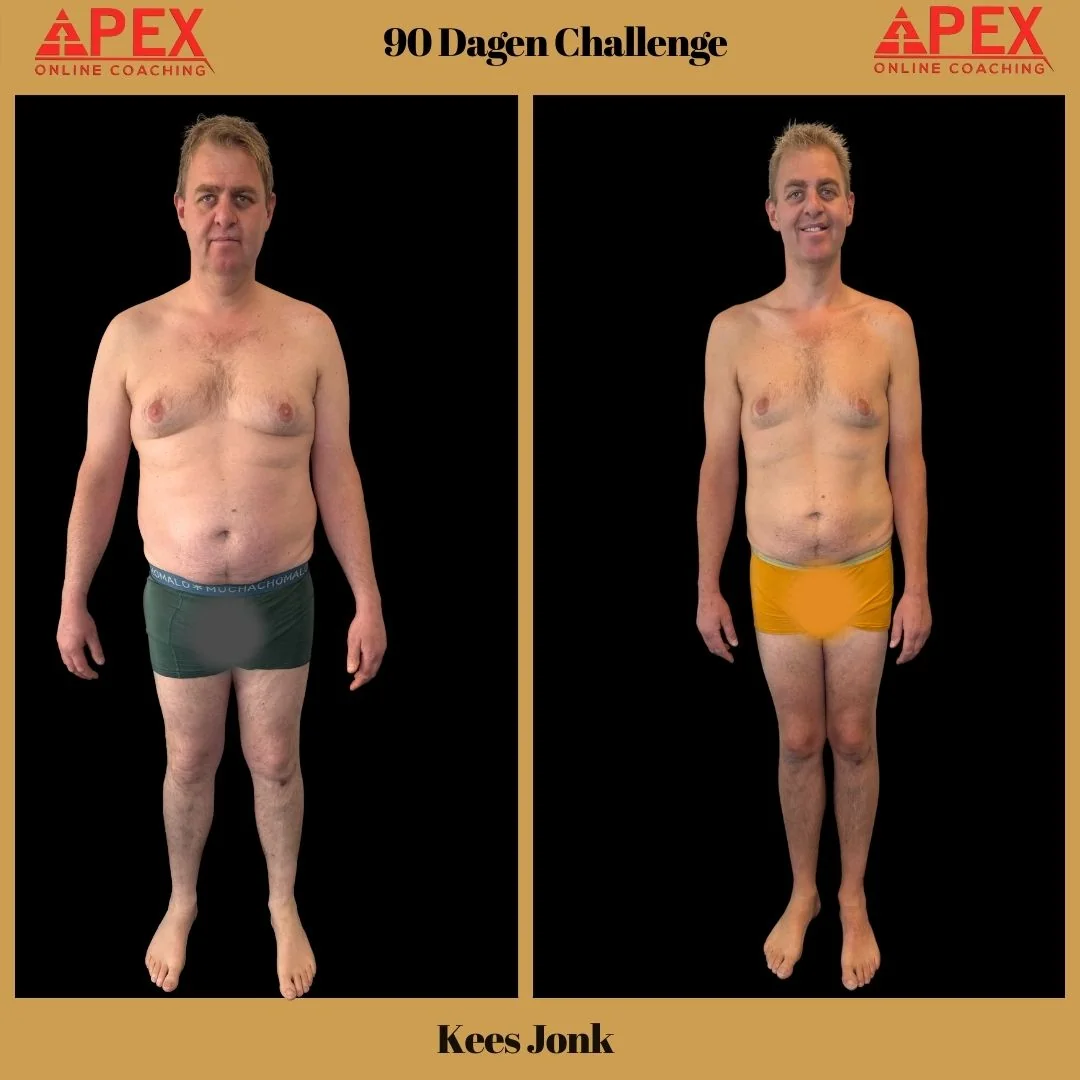 Kees Jonk voor en na de 90 Dagen Challenge